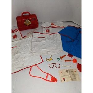 Antique 1940's Transogram Children's Play Nurse Kit Uniform Pretend Extra's Rare
